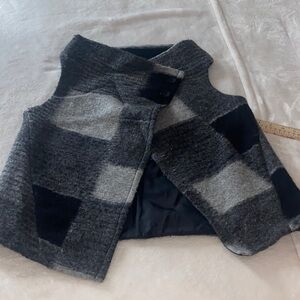 Coldwater Creek Gray and Black Vest